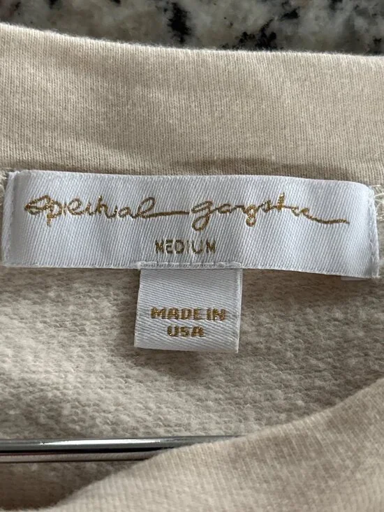 Spiritual Gangster Raena Pullover Size Medium Crewneck Long Sleeve Smocked Hem - Picture 4 of 8